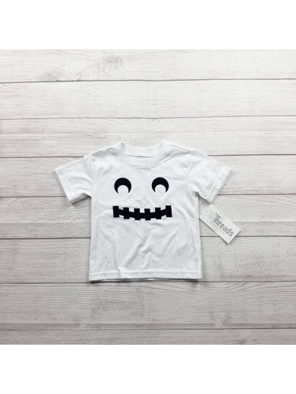 10Threads Baby Short Sleeve Graphic Tee Halloween Face Design NWT 12-18 Months